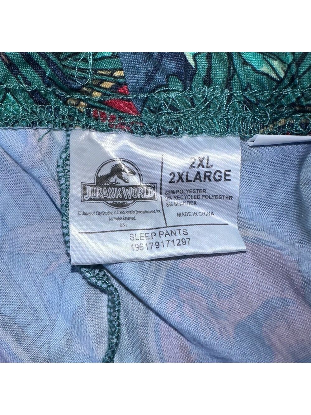 NWOT Men’s 2XL Jurassic World Pajama Sleep Pants - Picture 2 of 5